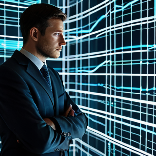 Home 8 A professional individual, possibly a lawyer or an economist, stands thoughtfully observing a complex holographic projection displaying global carbon emission data and intricate legal frameworks. They are dressed in a tailored, modest business suit, fully clothed, appropriate attire. The setting is a sleek, futuristic conference room with subtle, abstract digital lines symbolizing global connections and legal codes. Faint, glowing data points on the projection illustrate economic sectors, conveying an atmosphere of serious contemplation and problem-solving. safe for work, appropriate content, fully clothed, professional dress, perfect anatomy, correct proportions, natural pose, well-formed hands, proper finger count, natural body proportions, high-resolution professional photography, cinematic lighting, ultra-detailed.