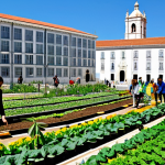 **

"A vibrant community garden in Lisbon, Portugal. People of all ages are planting vegetables and flowers. Solar panels are visible on a nearby building. In the background, the Jerónimos Monastery can be seen. The scene evokes a sense of community, sustainability, and local pride. Emphasize bright, natural lighting. fully clothed, safe for work, appropriate content, family-friendly, perfect anatomy, correct proportions, natural pose, professional."

**