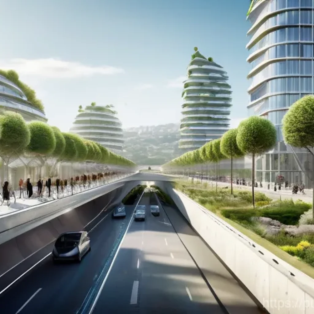 탄소예산과 경제 성장의 균형 - A vibrant, futuristic vision of a sustainable Portuguese city, symbolizing the nation's ambitious cl...