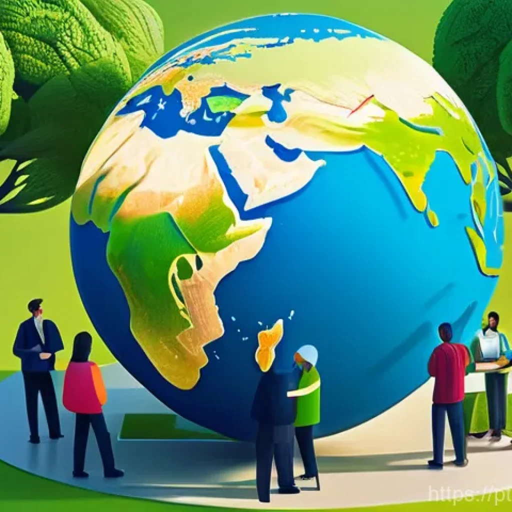탄소예산을 통한 온실가스 감축 전략 - **Prompt 1: Global Carbon Budget - A Collective Future**
"A vibrant, optimistic illustration dep...