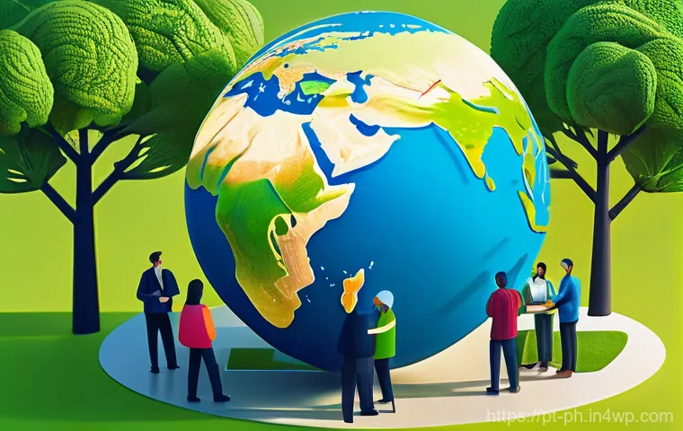 탄소예산을 통한 온실가스 감축 전략 - **Prompt 1: Global Carbon Budget - A Collective Future**
"A vibrant, optimistic illustration dep...