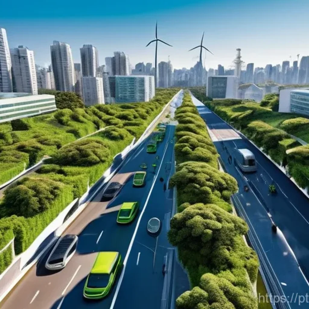 탄소예산을 통한 지속 가능한 정책 혁신 - **Prompt 1: A Vibrant, Sustainable Cityscape in Brazil**
"An aerial view of a bustling, futurist...