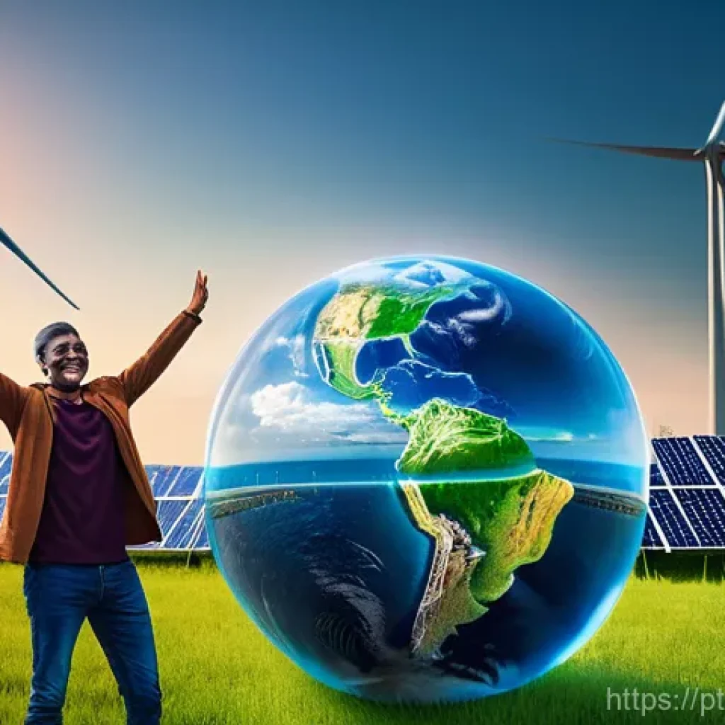 정부의 탄소예산 정책 추진 현황 - **Prompt 1: Global Carbon Budget in Action**
An optimistic, wide-angle shot featuring a diverse ...