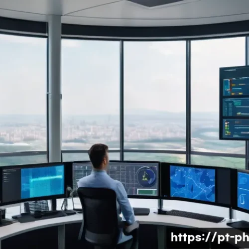 Home 33 탄소예산 설계의 도전 과제 및 극복 전략 - A high-tech control room in a modern Brazilian industrial facility, featuring diverse professionals ...