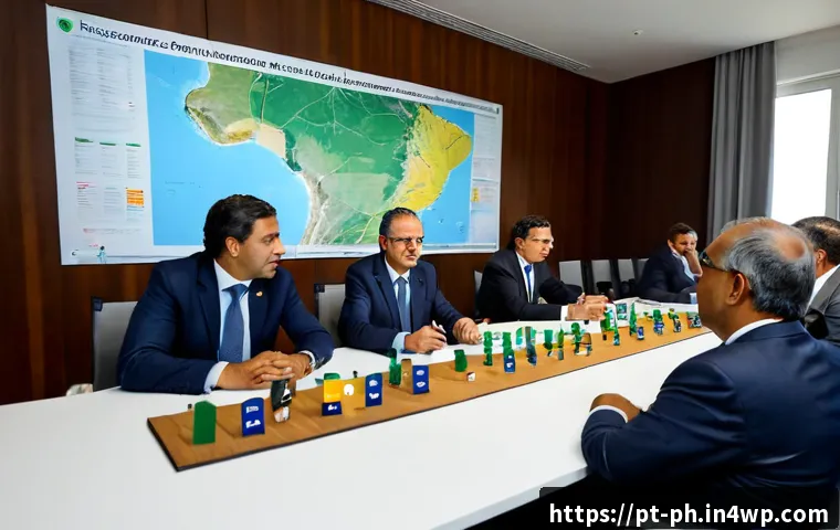 Home 17 탄소예산 정책의 실행 과정 및 한계 분석 - Photorealistic Brazilian municipal climate-policy workshop, diverse public officials and energy expe...